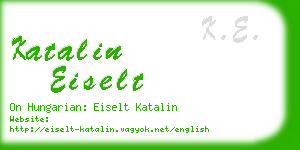 katalin eiselt business card